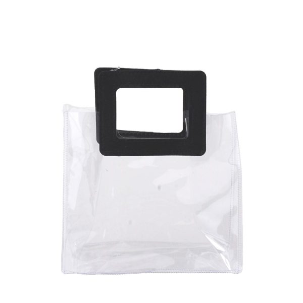 SET 10 SHOPPERS PPL C/MANICI QUADRATI 17X10CM H.16 CM NR/TRSPRNT SET 10 SHOPPERS PPL C/MANICI QUADRATI 17X10CM H.16 CM NR/TRSPRNT