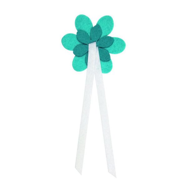 FIOCCO FIORE FELTRO PZ.6 D.7,5 AZZURRO/TURCHESE