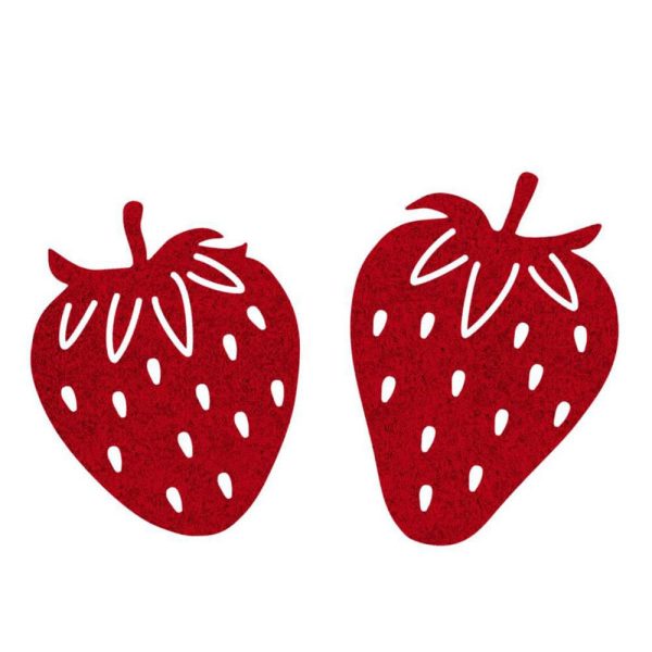 FRAGOLA FELTRO PZ.24 ASS.ROSSO