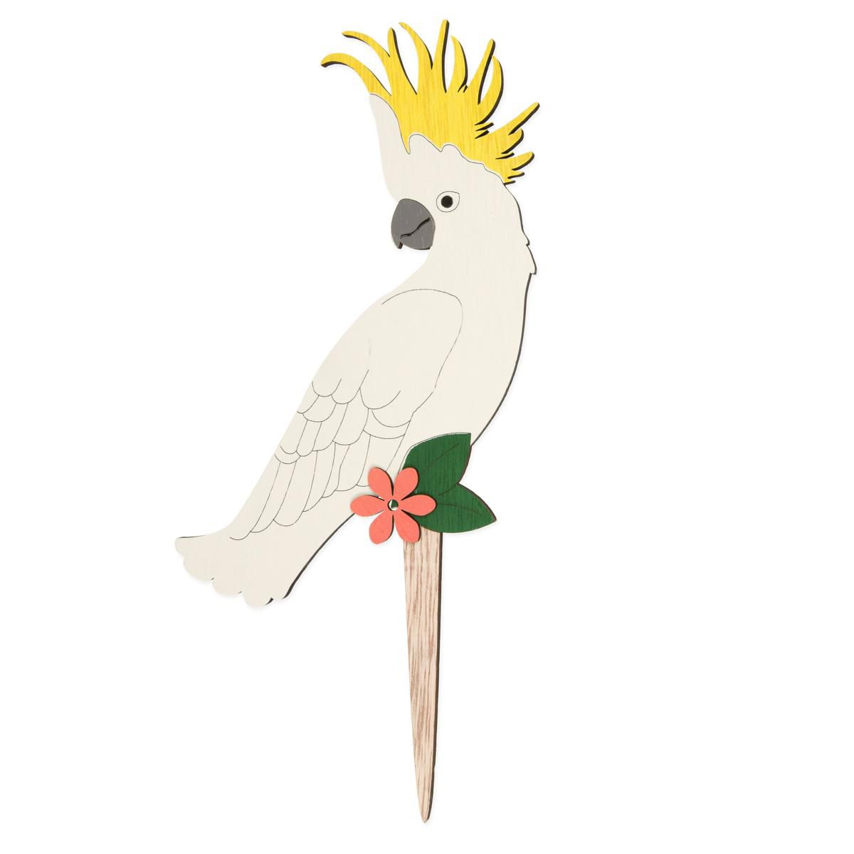 SET 3 PAPPAGALLI PICK LEGNO H.27 CM BIANCO/GIALLO SET 3 PAPPAGALLI PICK LEGNO H.27 CM BIANCO/GIALLO