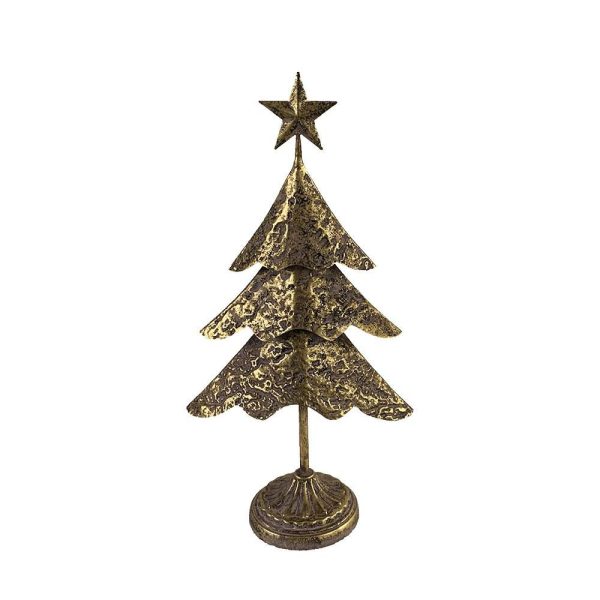 ALBERO NATALE METALLO 24,5X12 CM H.46 CM ORO ALBERO NATALE METALLO 24,5X12 CM H.46 CM ORO