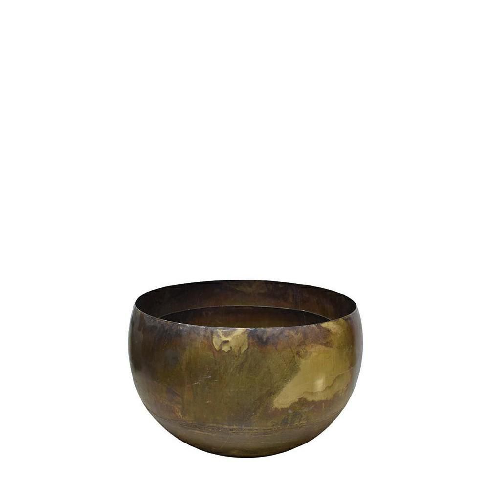 VASO METALLO D.59 CM H.37 CM ORO ANTICATO VASO METALLO D.59 CM H.37 CM ORO ANTICATO