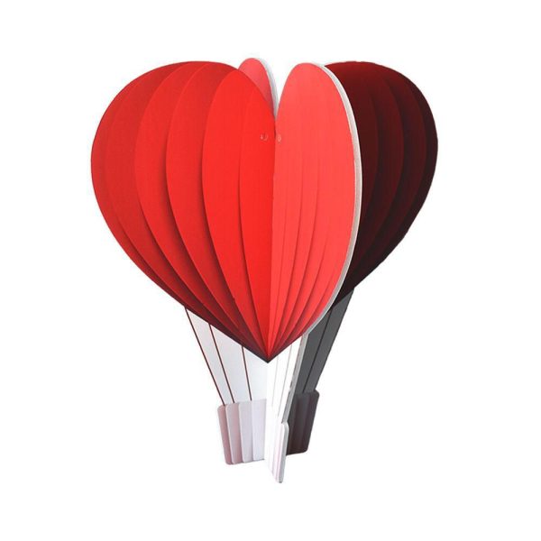 MONGOLFIERA CUORE 3D 51X63 CM BIANCO/ROSSO MONGOLFIERA CUORE 3D 51X63 CM BIANCO/ROSSO