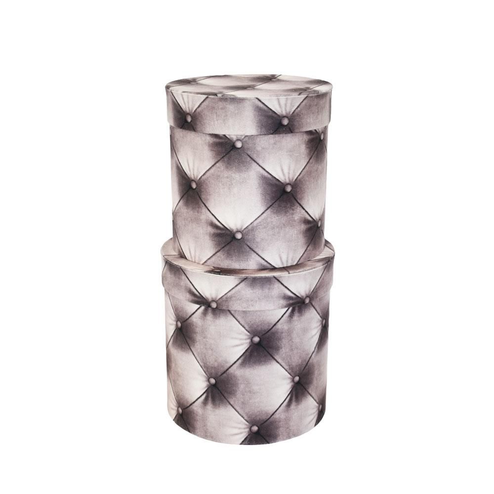 SET 2 SCATOLE VELLUTO C/COPERCHIO D.26 CM H.26 CM ROSA SET 2 SCATOLE VELLUTO C/COPERCHIO D.26 CM H.26 CM ROSA