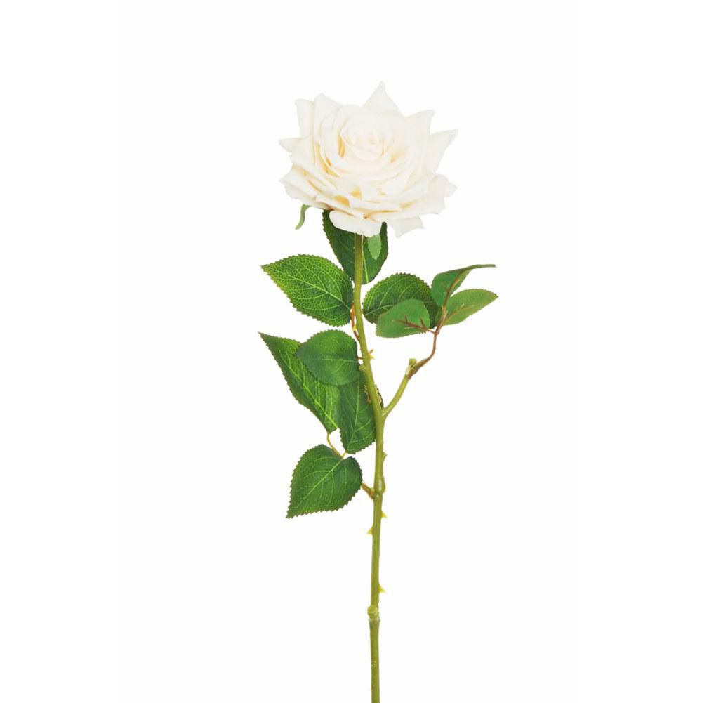 ROSA APERTA 1 FIORE H.64 CM CREMA