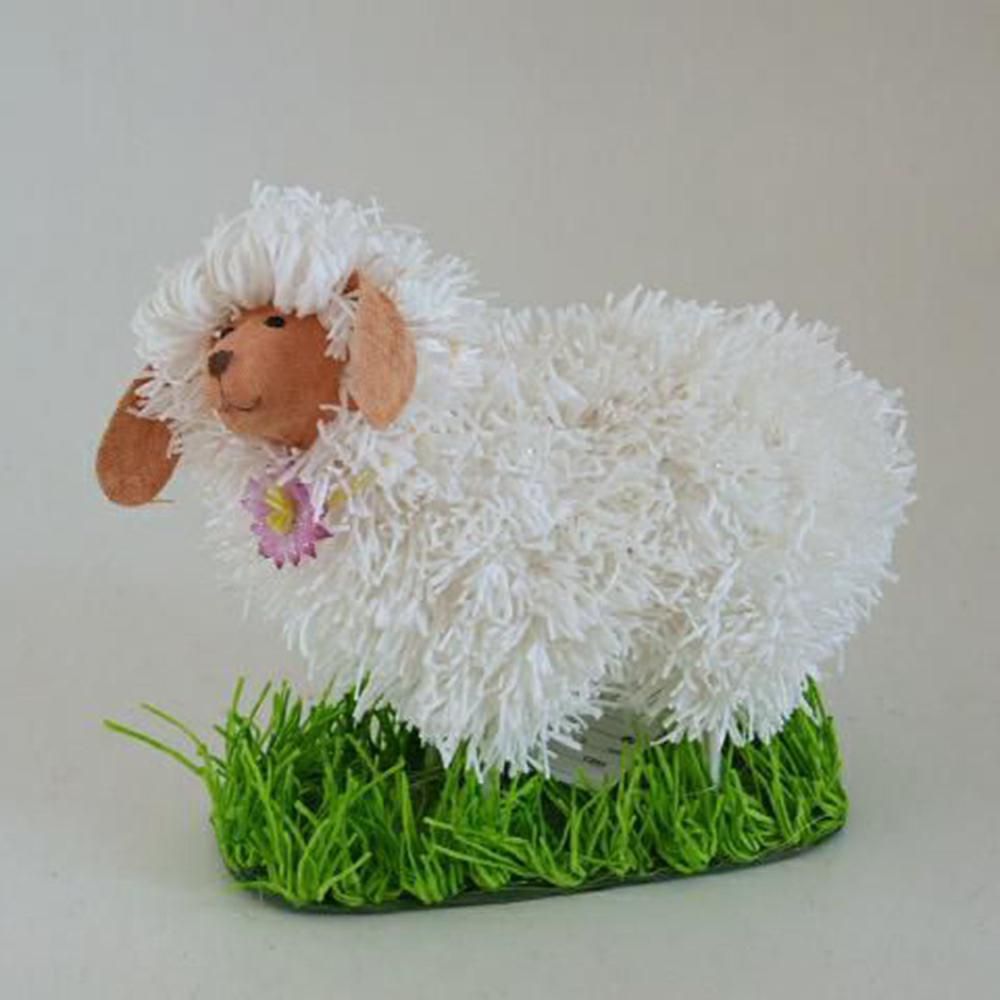 PECORA SU ERBA GRANDE 23X11 CM H.19 CM BIANCO PECORA SU ERBA GRANDE 23X11 CM H.19 CM BIANCO