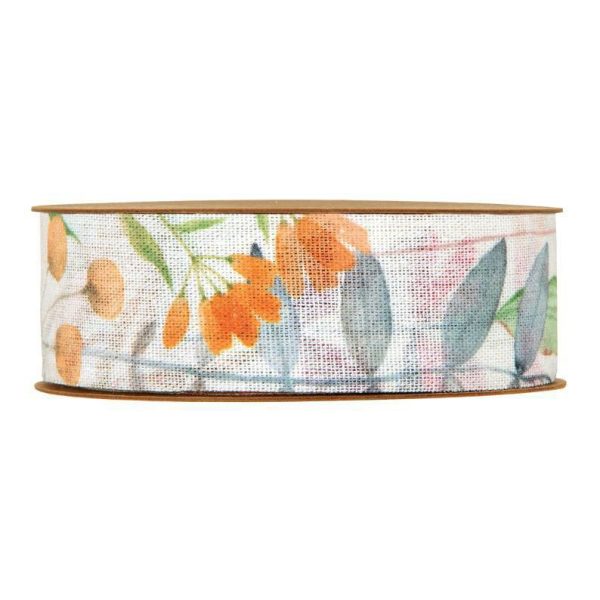 NASTRO TESSUTO 40MM 10MT -POPPIES AND FLOWERS- BNC/ARNC/VRD NASTRO TESSUTO 40MM 10MT -POPPIES AND FLOWERS- BNC/ARNC/VRD