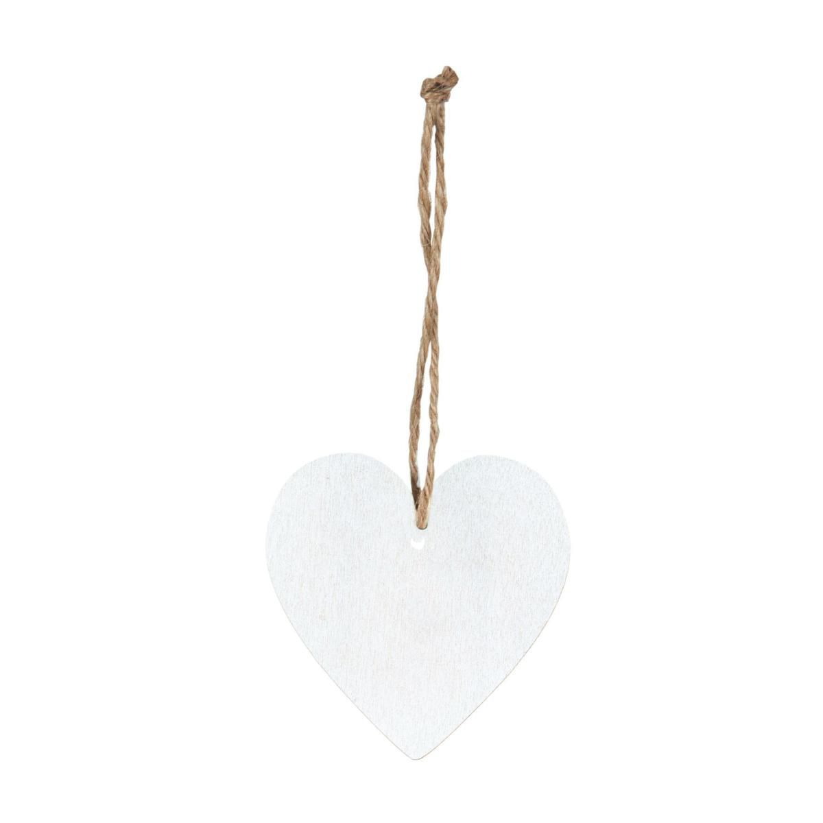 SET 12 CUORI LEGNO D/APPENDERE 6X6 CM -HEART- BIANCO SET 12 CUORI LEGNO D/APPENDERE 6X6 CM -HEART- BIANCO