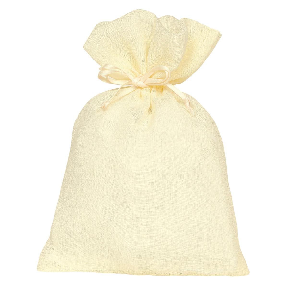 SACCHETTO GARZA COTONE PZ.10 9X12 CM -DELICATE- AVORIO SACCHETTO GARZA COTONE PZ.10 9X12 CM -DELICATE- AVORIO