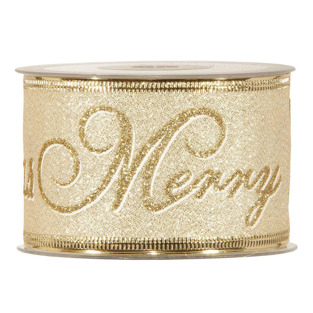 NASTRO MERRY CHRISTMAS 63MM 10MT ORO NASTRO MERRY CHRISTMAS 63MM 10MT ORO