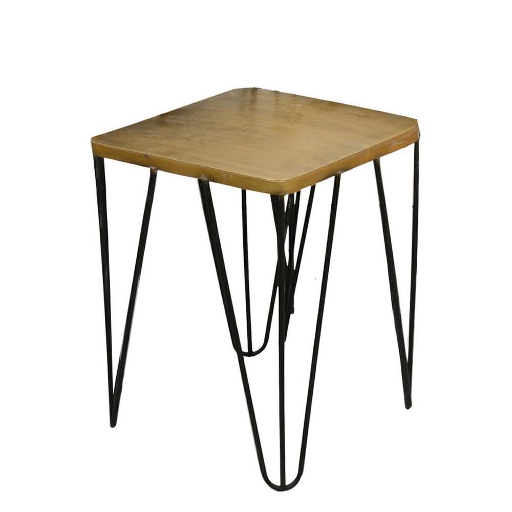 TAVOLO METALLO MEDIO 40X40X52,5 CM OTTONE/NERO TAVOLO METALLO MEDIO 40X40X52,5 CM OTTONE/NERO