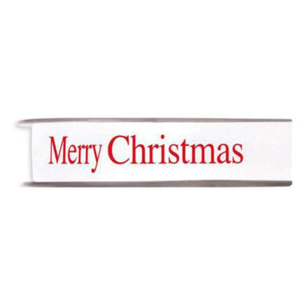 NASTRO -MERRY CHRISTMAS- 25MM 45MT BIANCO/ROSSO NASTRO -MERRY CHRISTMAS- 25MM 45MT BIANCO/ROSSO