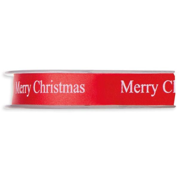 NASTRO -MERRY CHRISTMAS- 15MM 45MT ROSSO/BIANCO NASTRO -MERRY CHRISTMAS- 15MM 45MT ROSSO/BIANCO