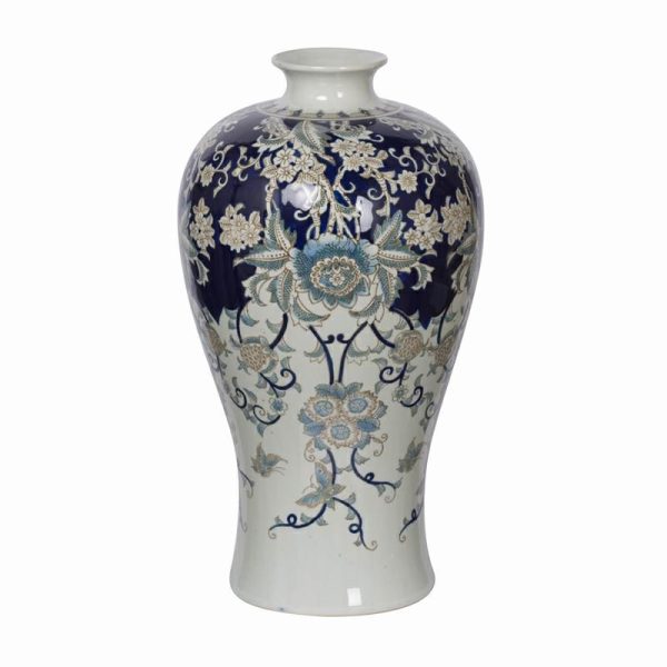 VASO FLOREALE PORCELLANA D.33 CM H.62 CM BLU/BIANCO/AZZURRO VASO FLOREALE PORCELLANA D.33 CM H.62 CM BLU/BIANCO/AZZURRO
