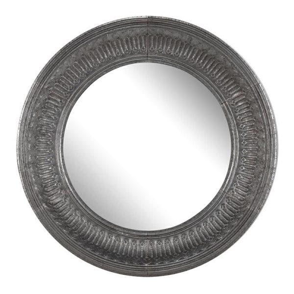 SPECCHIO TONDO C/CORNICE IN METALLO D.115 CM GRIGIO SPECCHIO TONDO C/CORNICE IN METALLO D.115 CM GRIGIO