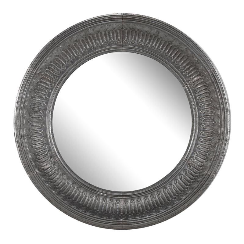 SPECCHIO TONDO C/CORNICE IN METALLO D.115 CM GRIGIO SPECCHIO TONDO C/CORNICE IN METALLO D.115 CM GRIGIO