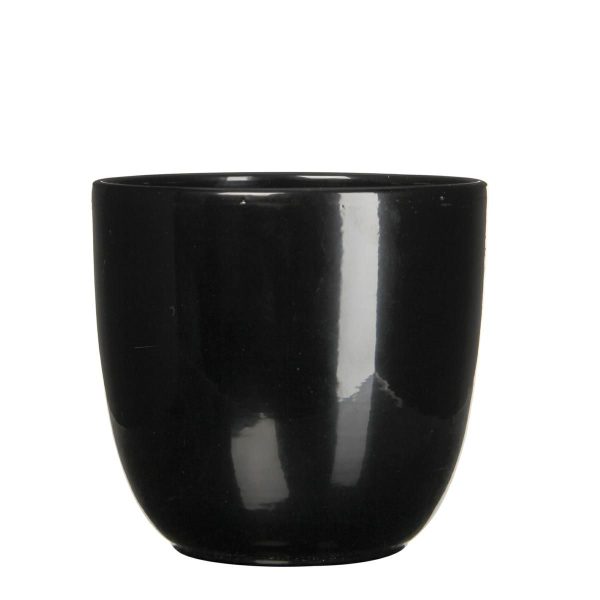 VASO CERAMICA TONDO D.28 CM H.25 CM -TUSCA- NERO MATT VASO CERAMICA TONDO D.28 CM H.25 CM -TUSCA- NERO MATT