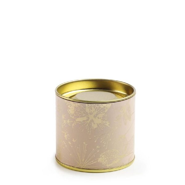 SCATOLA METALLO C/COPERCHIO -FILORA- D.6,5 H.6 CM BEIGE/ORO SCATOLA METALLO C/COPERCHIO -FILORA- D.6,5 H.6 CM BEIGE/ORO