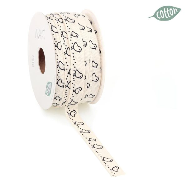 NASTRO TESSUTO 15MM 20MT -CHICK- BIANCO/NERO