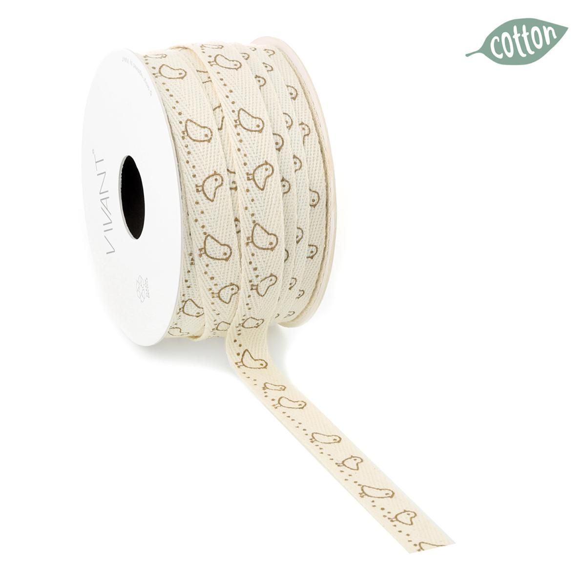 NASTRO TESSUTO 15MM 20MT -CHICK- BIANCO/BEIGE