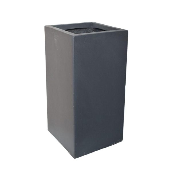 FIORIERA POLIRESINA 40X40 CM H.80 CM -CLAYFIBRE- PIOMBO