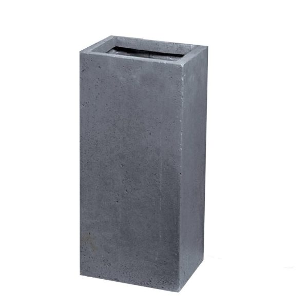 FIORIERA POLIRESINA 40X40 CM H.78 CM -CLAYFIBRE CUBIHI- GRIGIO FIORIERA POLIRESINA 40X40 CM H.78 CM -CLAYFIBRE CUBIHI- GRIGIO