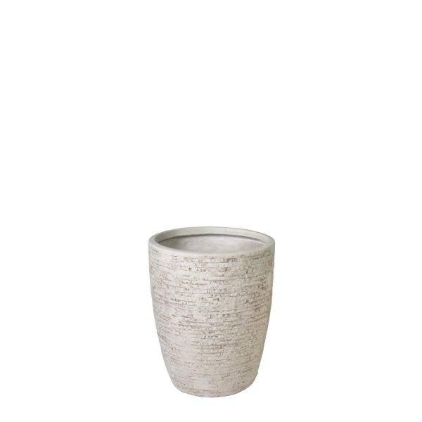 VASO CERAMICA D.28 CM H.38 CM -EGG- BIANCO/BEIGE VASO CERAMICA D.28 CM H.38 CM -EGG- BIANCO/BEIGE