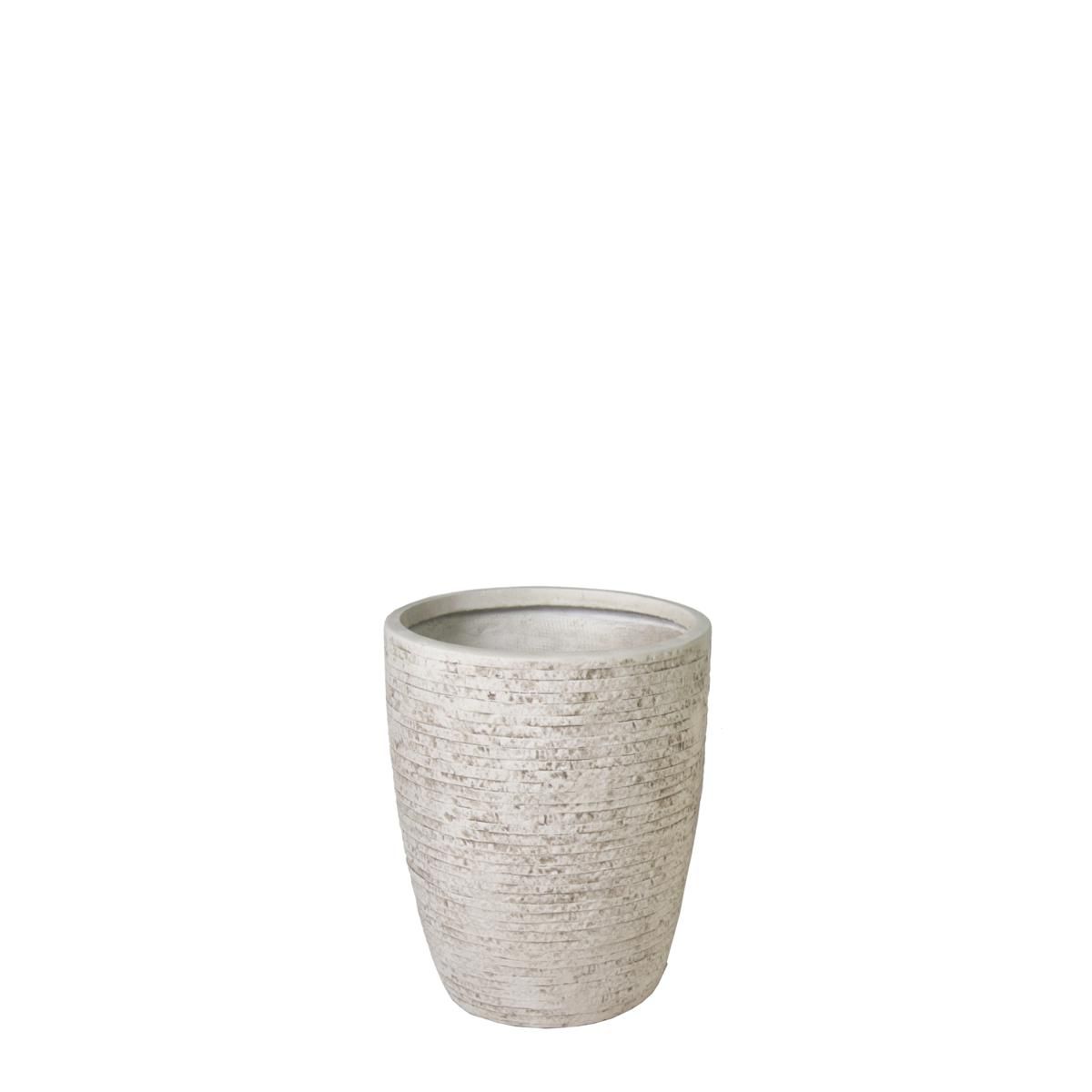 VASO CERAMICA D.28 CM H.38 CM -EGG- BIANCO/BEIGE VASO CERAMICA D.28 CM H.38 CM -EGG- BIANCO/BEIGE