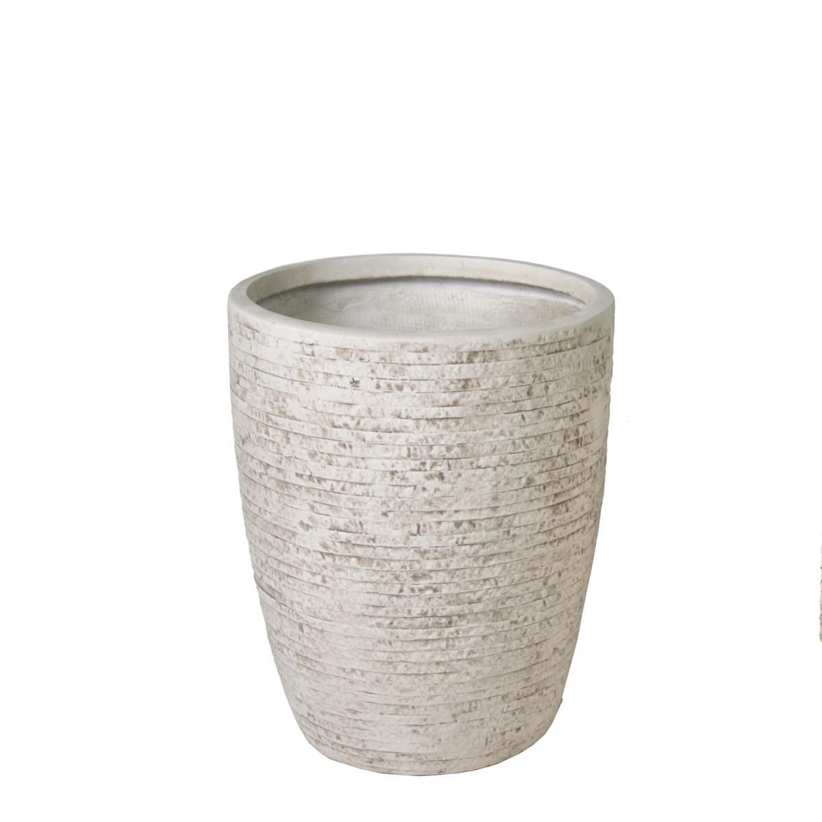 VASO CERAMICA D.42 CM H.52 CM -EGG- BIANCO/BEIGE VASO CERAMICA D.42 CM H.52 CM -EGG- BIANCO/BEIGE