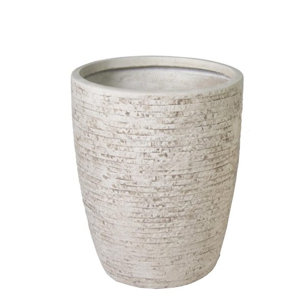 VASO CERAMICA D.50 CM H.56 CM -EGG- BIANCO/BEIGE VASO CERAMICA D.50 CM H.56 CM -EGG- BIANCO/BEIGE