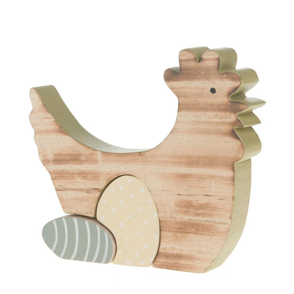 GALLINA LEGNO 17,5X15X2,5 VERDE/GIALLO GALLINA LEGNO 17,5X15X2,5 VERDE/GIALLO