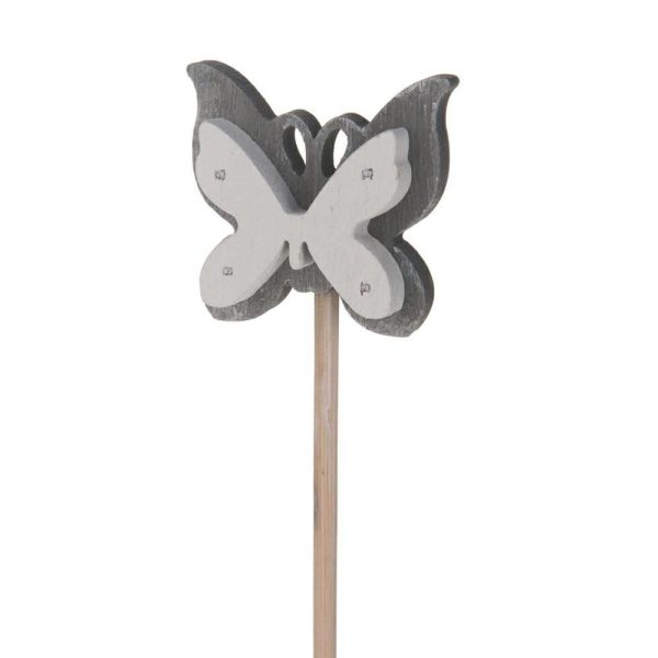 SET 10 FARFALLE PICK LEGNO CM.5 BIANCO/GRIGIO SET 10 FARFALLE PICK LEGNO CM.5 BIANCO/GRIGIO