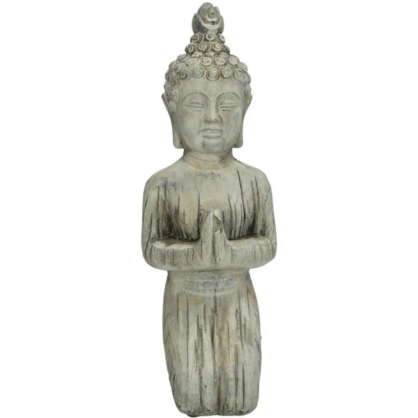 BUDDHA POLIRESINA 14X11,5 CM H.32 CM GRIGIO BUDDHA POLIRESINA 14X11,5 CM H.32 CM GRIGIO