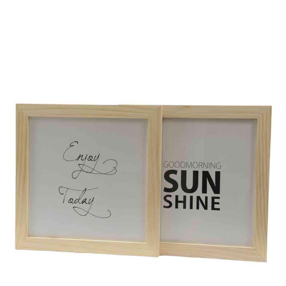 SET 2 PORTAFOTO LEGNO-TEXT- 30X30 NATURALE