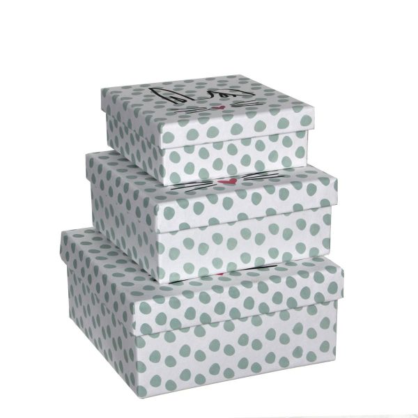 SET 3 SCATOLE CARTA-RABBIT- QUAD.23X23X10,5 VERDE CHIARO SET 3 SCATOLE CARTA-RABBIT- QUAD.23X23X10,5 VERDE CHIARO