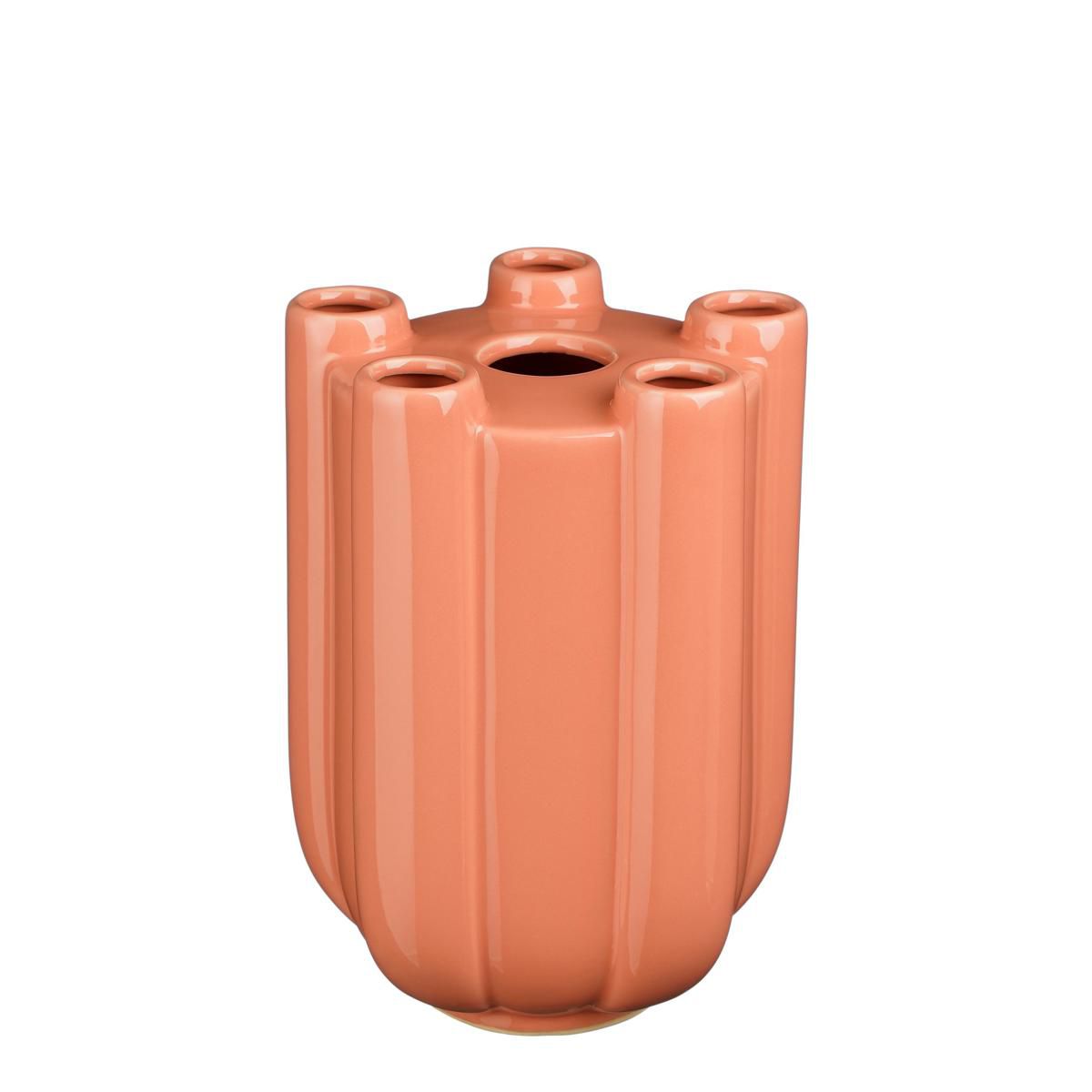 VASO CERAMICA TULIPANO D.21 CM H.28,5 CM -MINDA- ROSA