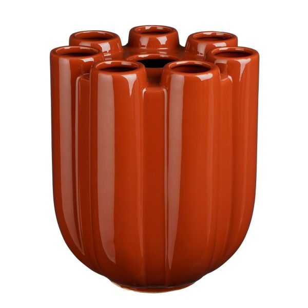 VASO CERAMICA TULIPANO D.28 CM H.33,5 CM -MINDA- ROSSO VASO CERAMICA TULIPANO D.28 CM H.33,5 CM -MINDA- ROSSO