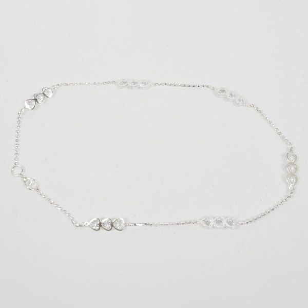 GHIRLANDA METALLO C/CUORICINI CM.55 GRIGIO