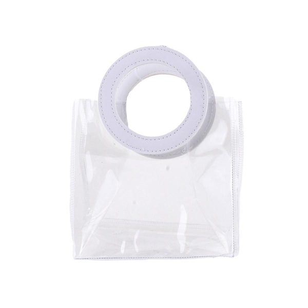 SET 10 SHOPPERS PPL C/MANICI TONDI 15X10 CM H.15 CM BNC/TRSPRNT SET 10 SHOPPERS PPL C/MANICI TONDI 15X10 CM H.15 CM BNC/TRSPRNT