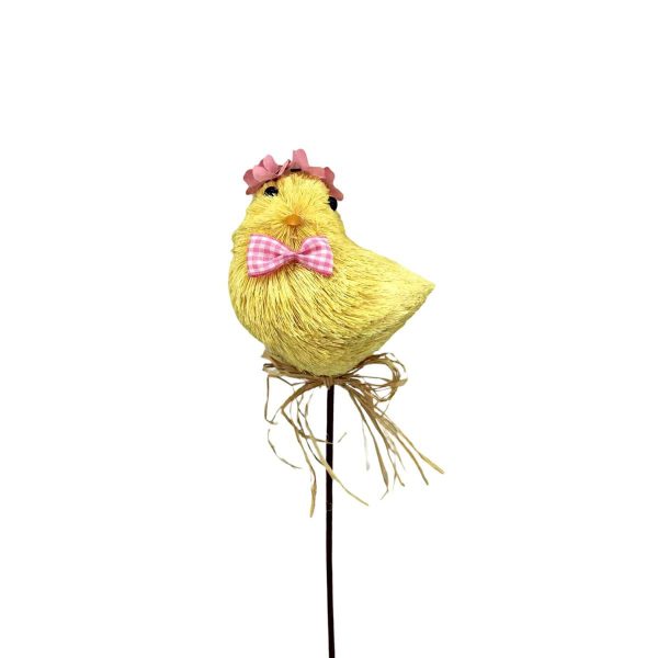 PULCINO C/PICK 8X6X9 CMH.30 CM GIALLO/ROSSO PULCINO C/PICK 8X6X9 CMH.30 CM GIALLO/ROSSO