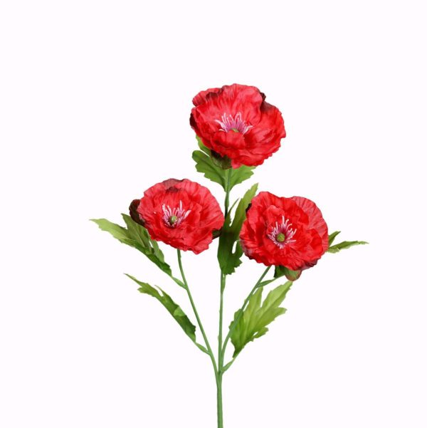 PAPAVERO SPRAY 3X H.54 CM ROSSO PAPAVERO SPRAY 3X H.54 CM ROSSO