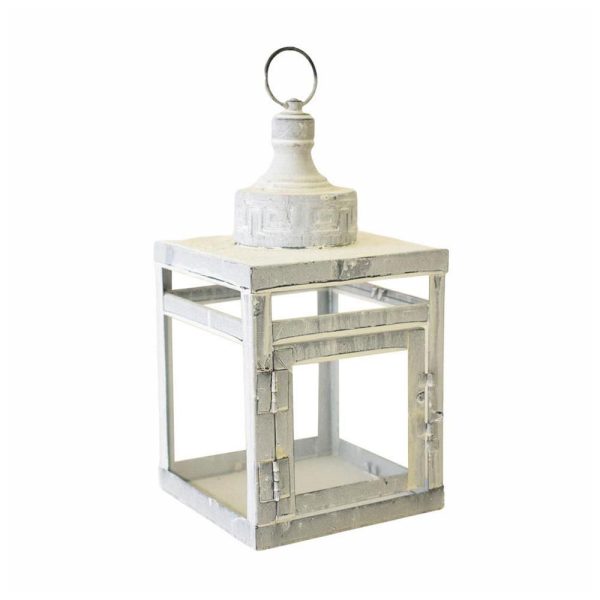 LANTERNA ANTIC.14X14X25CM SBIANCATO LANTERNA ANTIC.14X14X25CM SBIANCATO
