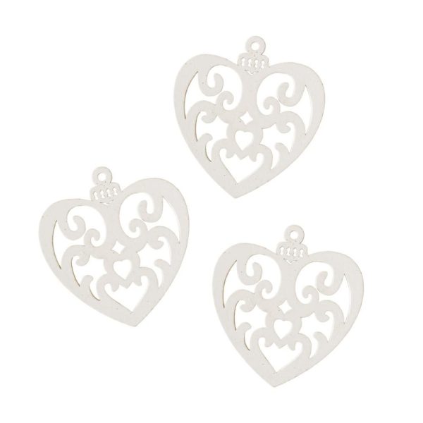 BAG 24 CUORI LEGNO 8 CMBIANCO A.