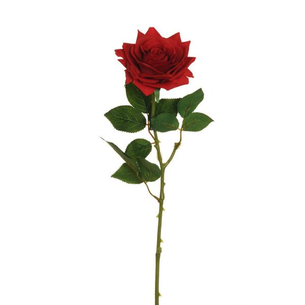 ROSA APERTA 1 FIORE H.64 CM ROSSA ROSA APERTA 1 FIORE H.64 CM ROSSA