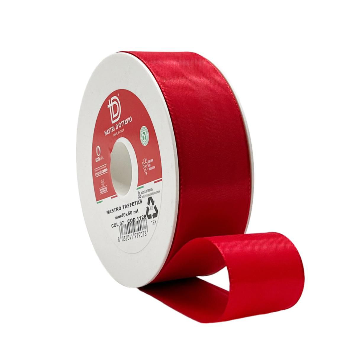 NASTRO TAFFETAS 40MM 50MT ROSSO NASTRO TAFFETAS 40MM 50MT ROSSO