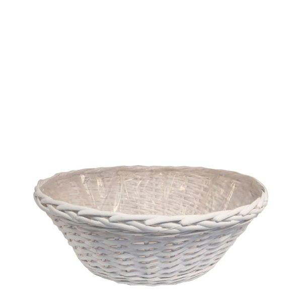 CIOTOLA VIMINI BORDATO TRECCIA D.30-20 H.11 CM BIANCO CIOTOLA VIMINI BORDATO TRECCIA D.30-20 H.11 CM BIANCO