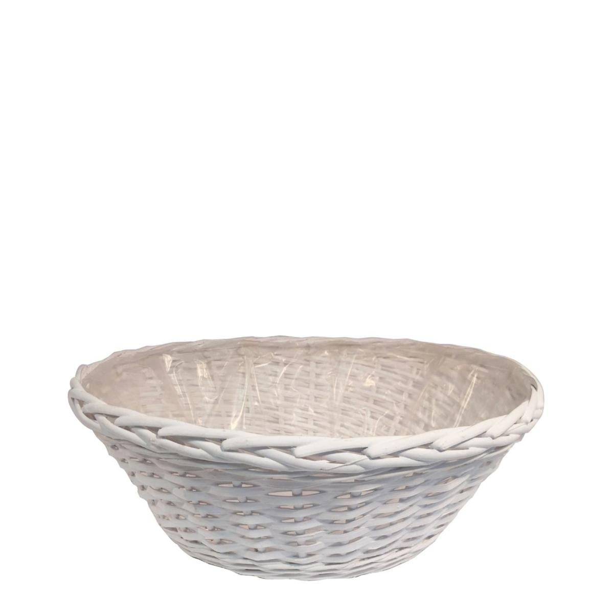 CIOTOLA VIMINI BORDATO TRECCIA D.30-20 H.11 CM BIANCO CIOTOLA VIMINI BORDATO TRECCIA D.30-20 H.11 CM BIANCO