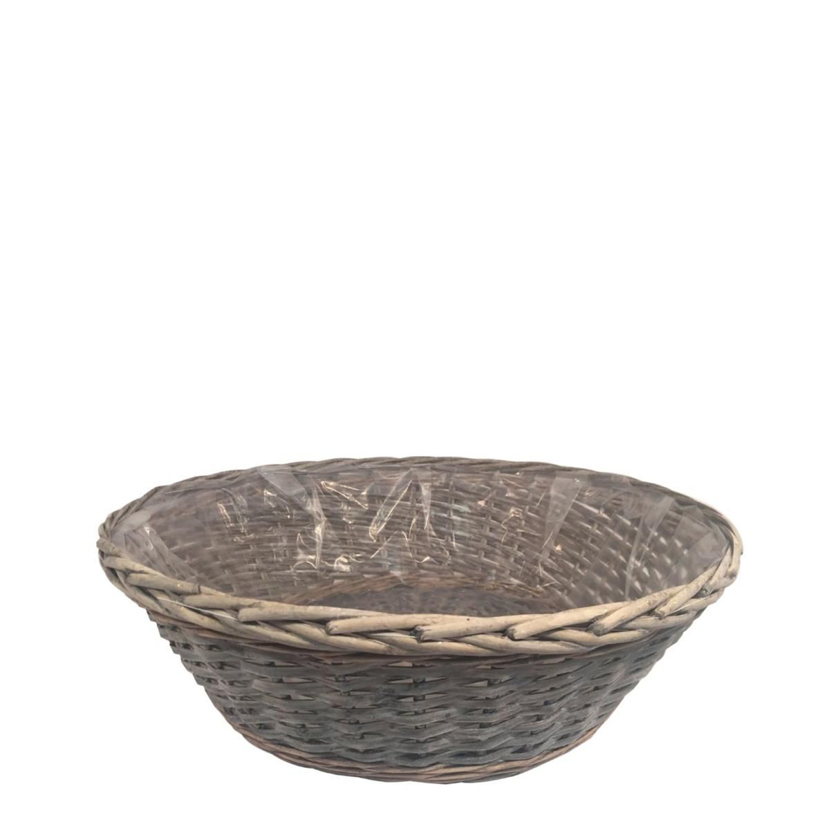 CIOTOLA VIMINI BORDATO TRECCIA D.30-20 H.11 CM GRIGIO CIOTOLA VIMINI BORDATO TRECCIA D.30-20 H.11 CM GRIGIO