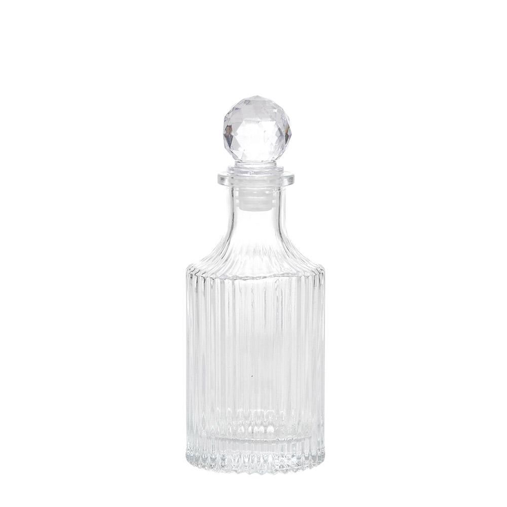 BOTTIGLIA VETRO C/TAPPOD.7 CM H.18,5 CM TRASPARENTE BOTTIGLIA VETRO C/TAPPOD.7 CM H.18,5 CM TRASPARENTE