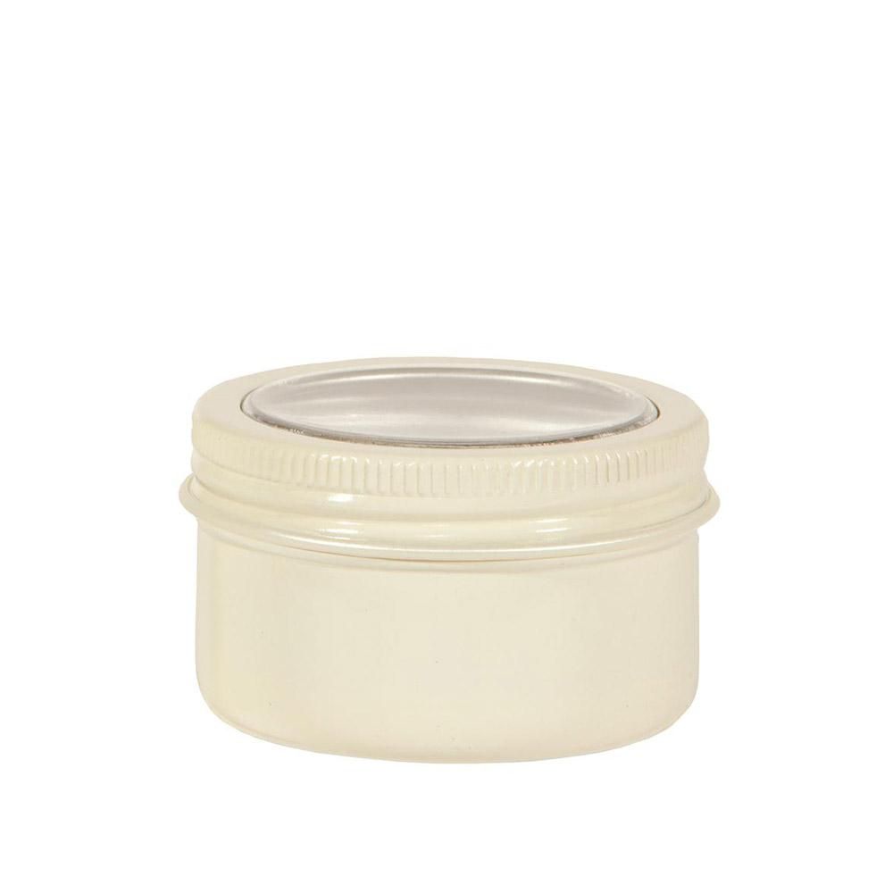 SET 12 BARATTOLI ALLUMINIO C/COPERCHIO D.5 CM H.3,2 CM CREMA SET 12 BARATTOLI ALLUMINIO C/COPERCHIO D.5 CM H.3,2 CM CREMA